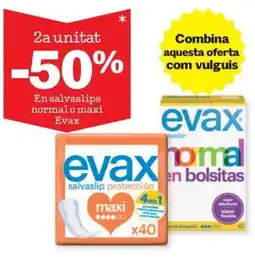 Sorli Evax salvaslip normal o maxi oferta