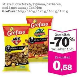 Sorli Grefusa MisterCorn Mix 5 tijuana barbacoa mel i mostassa o tex mex oferta