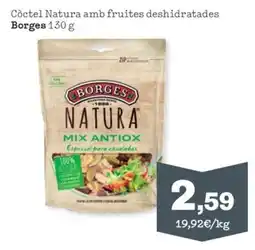 Sorli Borges còctel natura amb fruites deshidratades oferta