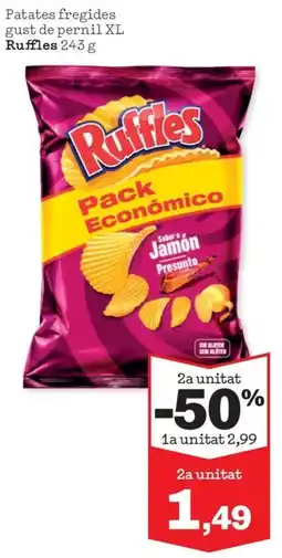 Sorli Ruffles Patates fregides gust de pernil XL oferta