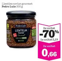 Sorli Pedro Luis lenteja caviar gourmet oferta