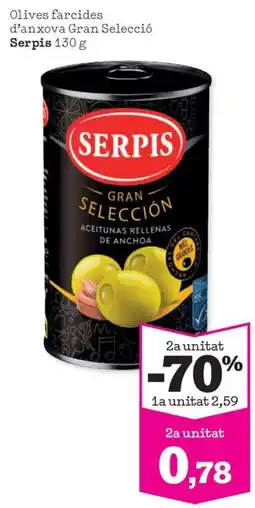 Sorli Serpis olives farcides d'anxova gran selecció oferta