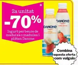 Sorli Danone logurt per beure de maduixa o maduixa i plàtana oferta