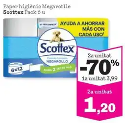 Sorli Scottex Paper higiènic Megarotlle oferta