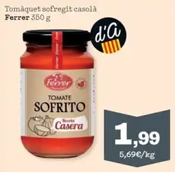 Sorli Ferrer tomàquet sofregit casolà oferta