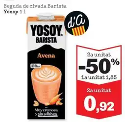 Sorli Yosoy barista avena oferta
