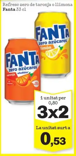 Sorli Fanta zero azúcares oferta