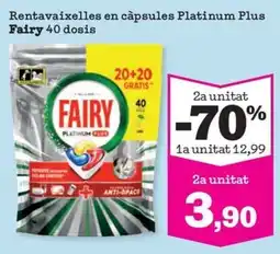 Sorli Fairy rentavaixelles en càpsules platinum plus oferta