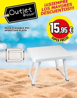 Outlet Hogar Outlet Hogar mesa plegable pvc aperitivo playa oferta