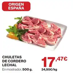 Supercor Chuletas de cordero lechal oferta