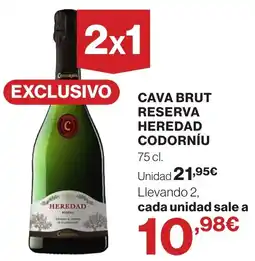 Supercor Codorníu Cava Brut Reserva Heredad oferta