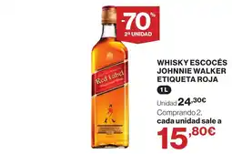 Supercor johnnie walker whisky escocés etiqueta roja oferta