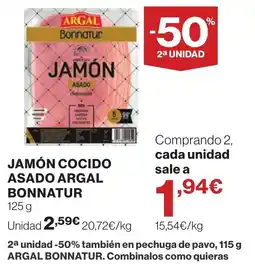 Supercor Argal bonnatur jamón cocido asado oferta