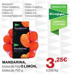 Supercor El Corte Inglés mandarina o limón oferta