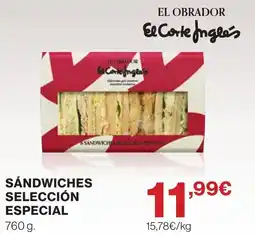 Supercor El obrador sándwiches selección especial oferta
