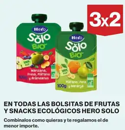 Supercor Hero Solo Bio en todas las bolsitas de frutas y snacks ecologicos oferta