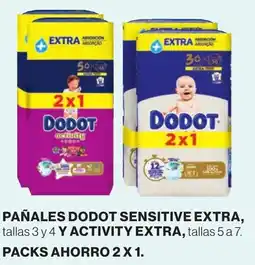 Supercor Dodot panales sensitive extra y activity extra oferta