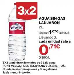 Supercor Agua sin gas Lanjarón oferta