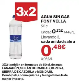 Supercor Agua sin gas font vella oferta