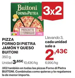 Supercor Buitoni pizza forno di pietra jamón y queso oferta