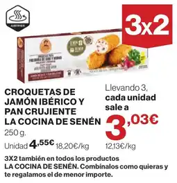 Supercor la cocina de senén croquetas de jamón ibérico y pan crujiente oferta