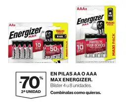 Supercor Energizer max pilas aa o aaa oferta