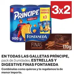 Supercor PRINCIPE y FONTANEDA en todas las galletas estrellas y digestive finas oferta