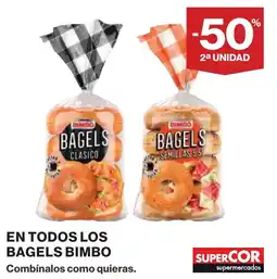 Supercor Bimbo en tods los bagel's oferta