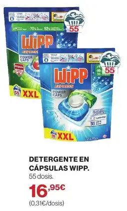 Supercor Wipp detergente en cápsulas oferta