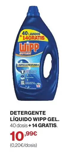 Supercor Wipp detergente líquido gel oferta