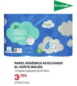 Supercor El Corte Inglés papel higiénico acolchado oferta