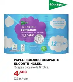 Supercor El Corte Inglés papel higiénico compacto oferta