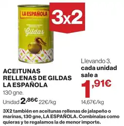 Supercor Aceitunas rellenas de gildas la española oferta