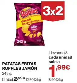Supercor Ruffles patatas fritas jamón oferta