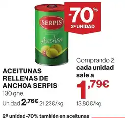Supercor Anchoa aceitunas rellenas de oferta