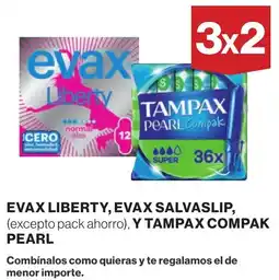 Supercor Evax liberty, evax salvasilip tampax compak pearl oferta