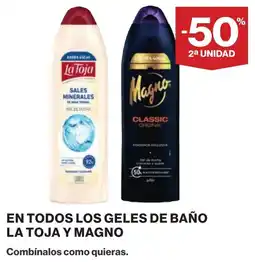 Supercor La Toja y Magno geles de baño oferta