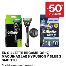 Supercor Gillette en gillette recambios +7 maquinas labs y fusion y blue 3 smooth oferta