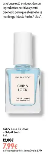 Oriflame Oriflame base de uñas grip & lock oferta