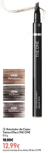 Oriflame The One rotulador de cejas tattoo effect oferta