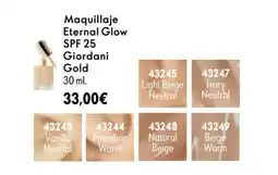 Oriflame Giordani Maquillaje Eternal Glow Gold oferta