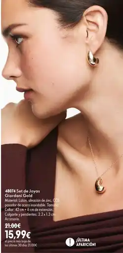 Oriflame Giordani Gold Set de Joyas oferta