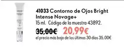 Oriflame novage+ contorno de ojos bright intense oferta