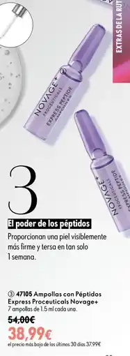 Oriflame Ampollas con peptidos express proceuticals novage+ oferta