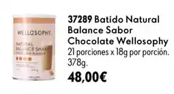 Oriflame Welloosophy batido natural balance sabor chocolate oferta
