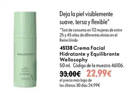 Oriflame Wellosothy crema facial hidratante y equilibrante oferta
