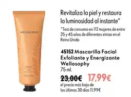 Oriflame Wellosofhy mascarilla facial exfoliante y energizante oferta