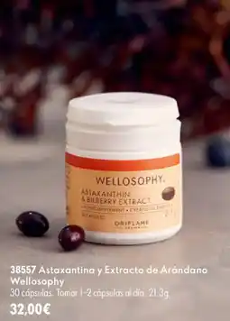 Oriflame Wellosophy astaxantina y extracto de arándano oferta