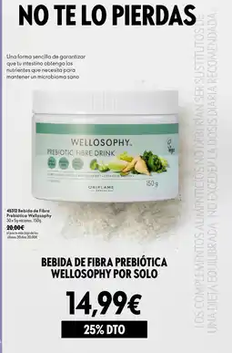 Oriflame Welloosophy bebida de fibra prebiótica oferta