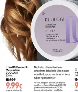 Oriflame Duologi mascarilla matizadora oferta